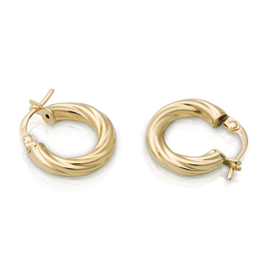 Twisted Gold Hoops