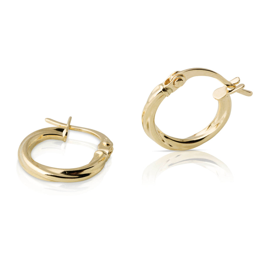 Twisted Mini Gold Hoops