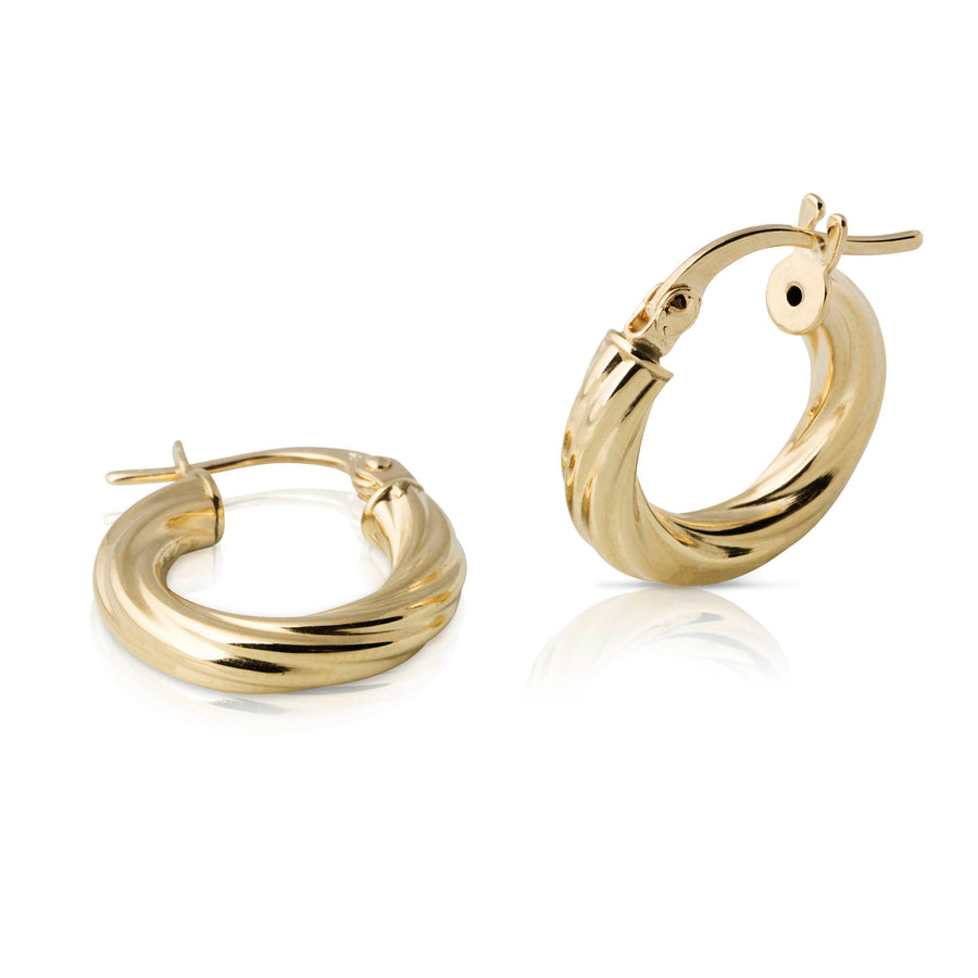 Twisted Gold Hoops